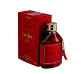 RedNitro perfume bottle with matching packaging on a white background
