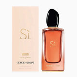 Giorgio Armani Si Intense perfume bottle and packaging on a white background