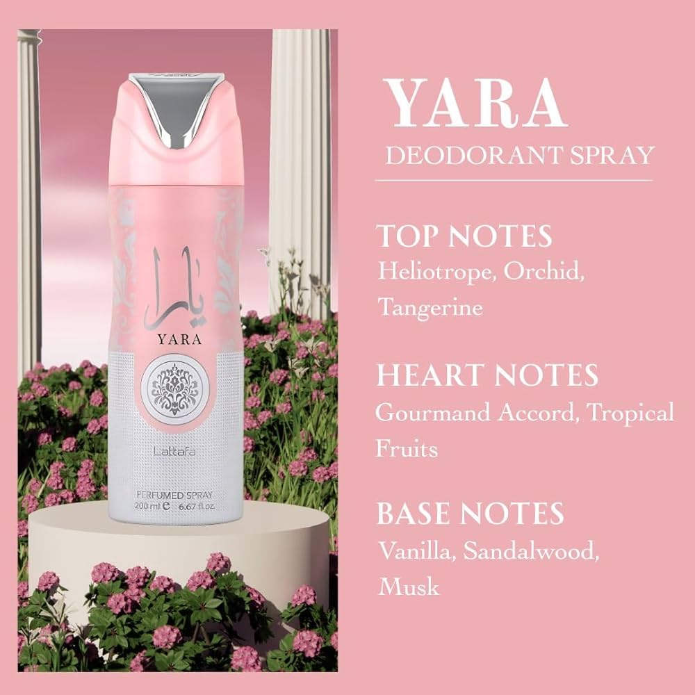 Yara 6.7 oz Perfumed Deodorant Spray for women
