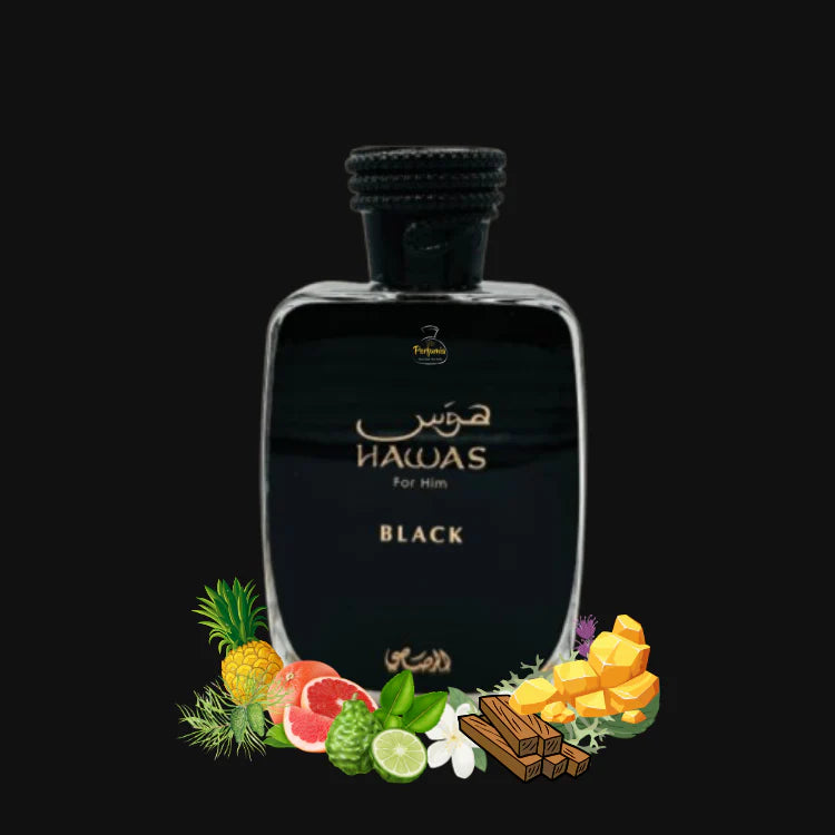 Hawas Black 3.4 oz EDP for Men
