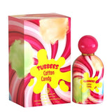 Tubbees Cotton Candy perfume bottle and packaging on a white background. Kids perfume.