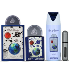 Art of Universe 3 Piece Gift Set – 3.4 oz EDP + 0.67 oz EDP + 6.7 oz EDP Unisex